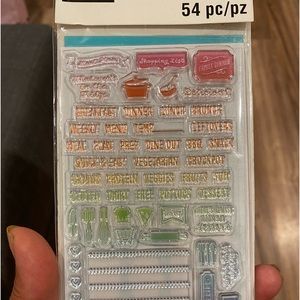 NEW! 54 pieces of cooking/baking and menu planning photopolymer stamps